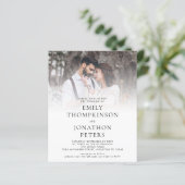 Papier Faire-part de mariage de code QR photo personnalis (Debout devant)