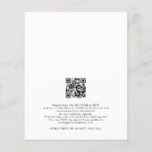 Papier Faire-part de mariage de code QR photo personnalis (Dos)