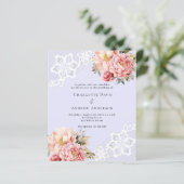 Papier Faire-part de mariage de dentelle rose (Debout devant)