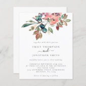 Papier Faire-part de mariage de flacons d'aquarelle budgé (Devant / Derrière)