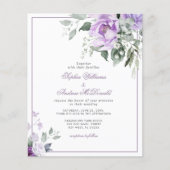 Papier Faire-part de mariage de fleurs violettes Eucalypt (Devant)
