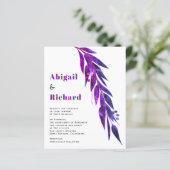 Papier FAIRE-PART DE MARIAGE de la branche de l'eucalyptu (Debout devant)