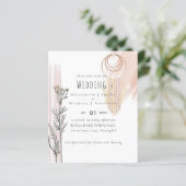 Papier Faire-part de mariage de la fourche bleu foncé (Debout devant)