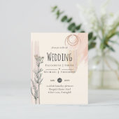 Papier Faire-part de mariage de la fourche bleu foncé (Debout devant)