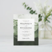 Papier Faire-part de mariage de monts d'aquarelle budgéta (Debout devant)