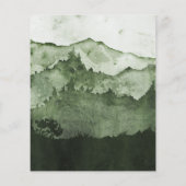 Papier Faire-part de mariage de monts d'aquarelle budgéta (Dos)