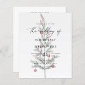 Papier Faire-part de mariage de Noël (Devant / Derrière)