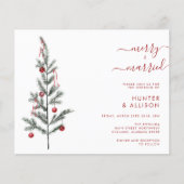 Papier Faire-part de mariage de Noël (Devant)