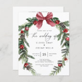 Papier Faire-part de mariage de Noël (Devant / Derrière)