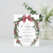 Papier Faire-part de mariage de Noël (Debout devant)