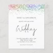 Papier Faire-part de mariage de Parties scintillant arc-e (Devant)