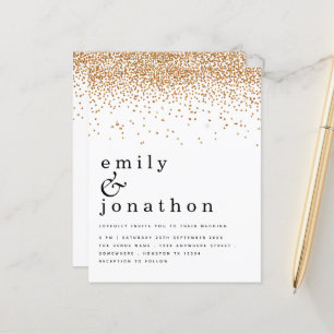 Papier Faire-part de mariage de Parties scintillant Confe