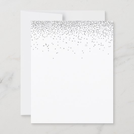 Papier Faire-part de mariage de Parties scintillant d'arg (Dos)