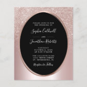 Papier Faire-part de mariage de Parties scintillant de bu (Devant)