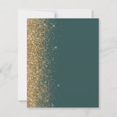 Papier Faire-part de mariage de Parties scintillant en or (Dos)