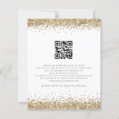 Papier Faire-part de mariage de Parties scintillant Gold  (Dos)