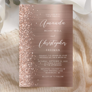 Papier Faire-part de mariage de Parties scintillant Gold