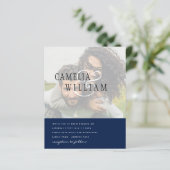 Papier FAIRE-PART DE MARIAGE de PHOTO Enregistrer la date (Debout devant)