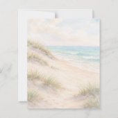 Papier Faire-part de mariage de plage côtière (Dos)