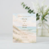 Papier Faire-part de mariage de plage côtière (Debout devant)