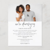 Papier Faire-part de mariage de réduction des photos budg (Devant)