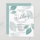 Papier Faire-part de mariage de remplissage d'aquarelle T (Devant / Derrière)