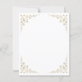 Papier Faire-part de mariage de remplissage du script Gol (Dos)