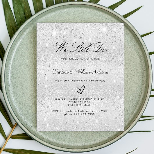 Papier Faire-part de mariage de renouvellement de voeux d