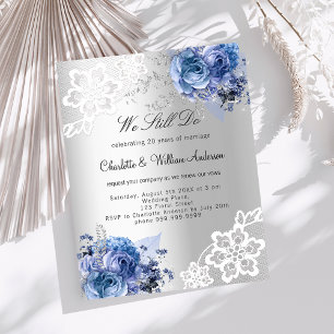 Papier Faire-part de mariage de renouvellement du voeu fl