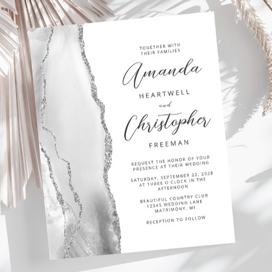 Papier Faire-part de mariage de script d'agrandissement e