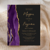 Papier Faire-part de mariage de script d'agrégation d'or