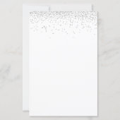 Papier Faire-part de mariage de script de Parties scintil (Dos)