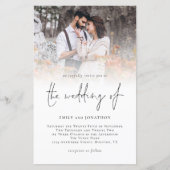 Papier Faire-part de mariage de script de superposition d (Devant)