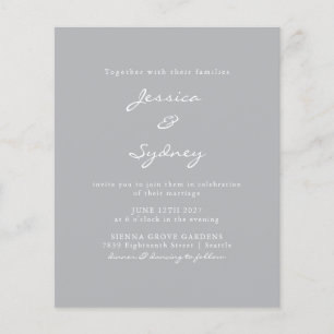Papier Faire-part de mariage de script d'égout moderne bu