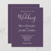 Papier Faire-part de mariage de script moderne à budget p (Devant / Derrière)