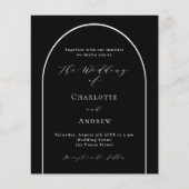 Papier Faire-part de mariage de script moderne en arche b (Devant)