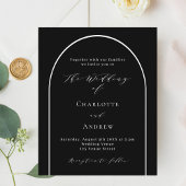 Papier Faire-part de mariage de script moderne en arche b