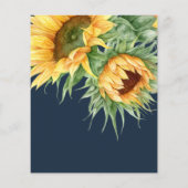 Papier Faire-part de mariage de script Sunflower Budget (Dos)