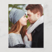 Papier Faire-part de mariage de script Turquoise photo bu (Dos)