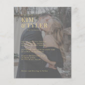 Papier Faire-part de mariage de superposition photo de la (Devant)