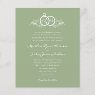 Papier Faire-part de mariage de taille minimale du budget