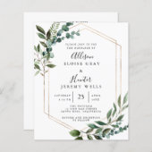 Papier Faire-part de mariage de trame d'huile (Devant / Derrière)