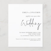 Papier Faire-part de mariage de typographie de code QR du (Devant)