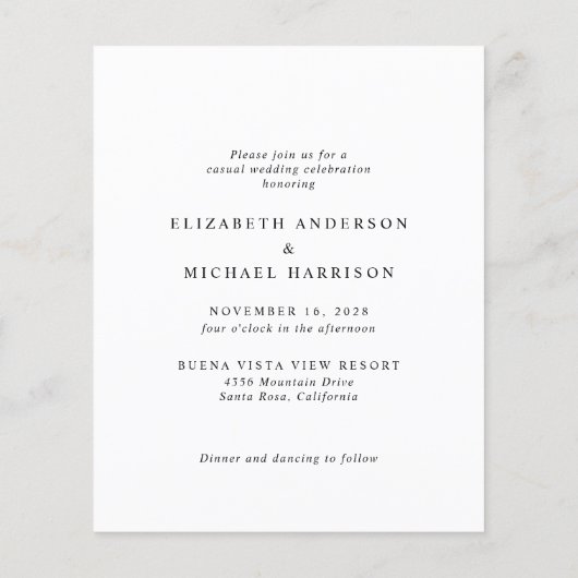 Papier Faire-part de mariage Décontracté photo Arche budg (Dos)