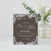 Papier Faire-part de mariage des voyants à chaînes rustiq (Debout devant)