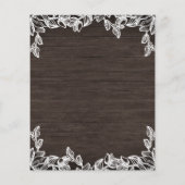 Papier Faire-part de mariage des voyants à chaînes rustiq (Dos)