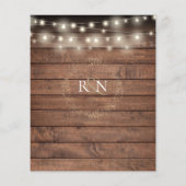 Papier Faire-part de mariage des voyants à chaînes rustiq (Dos)