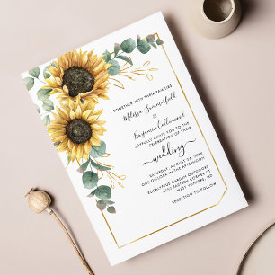 Papier Faire-part de mariage d'Eucalyptus floral de tourn
