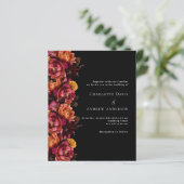 Papier Faire-part de mariage d'humour bordeaux noir (Debout devant)