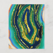 Papier FAIRE-PART DE MARIAGE d'or en tranche bleue BUDGET (Dos)